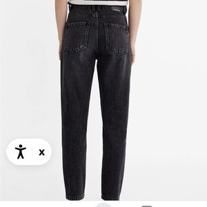 High waist mom jeans black
